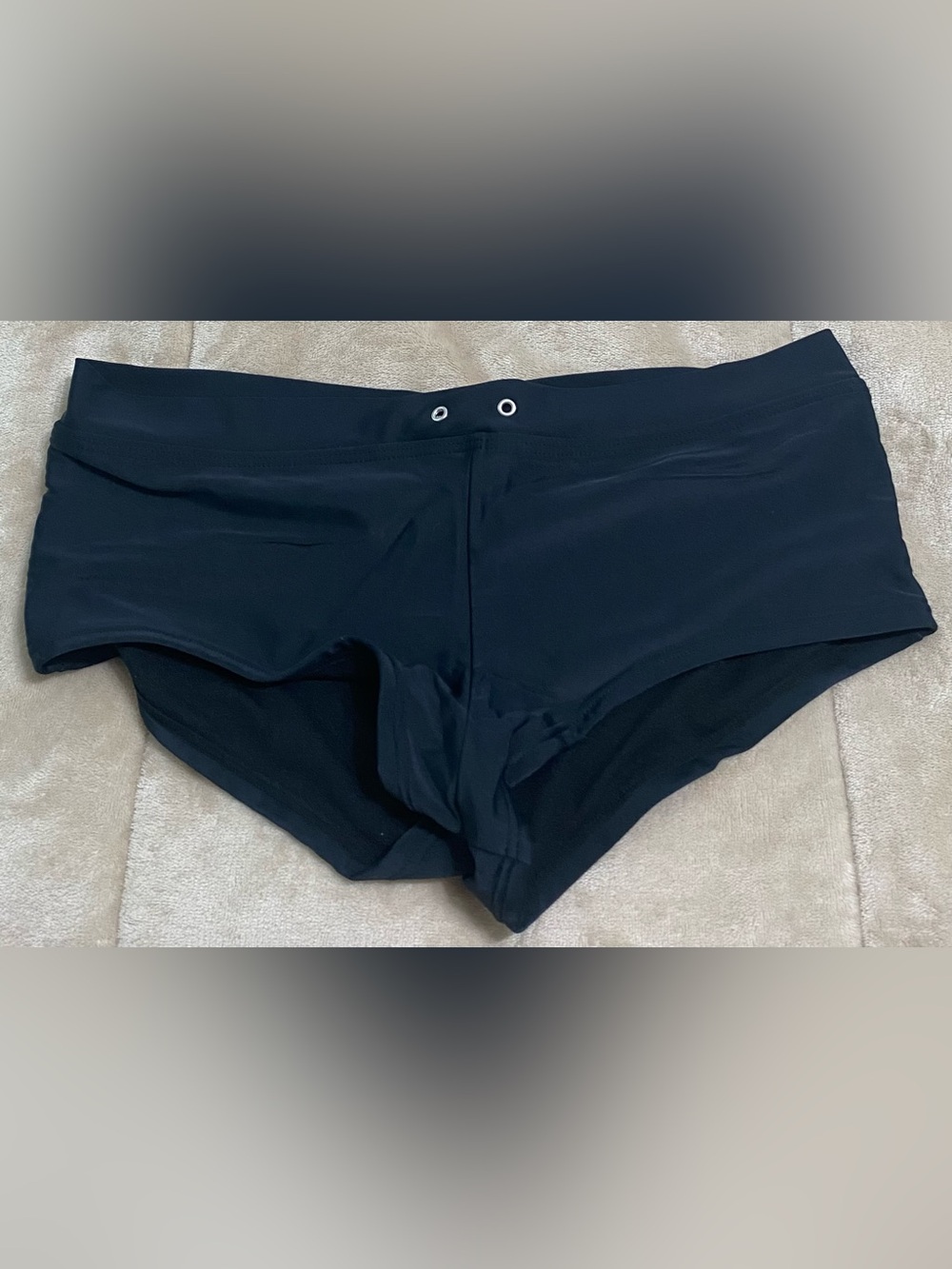 Mudd Black Swim Boyshorts with Eyelet Detail